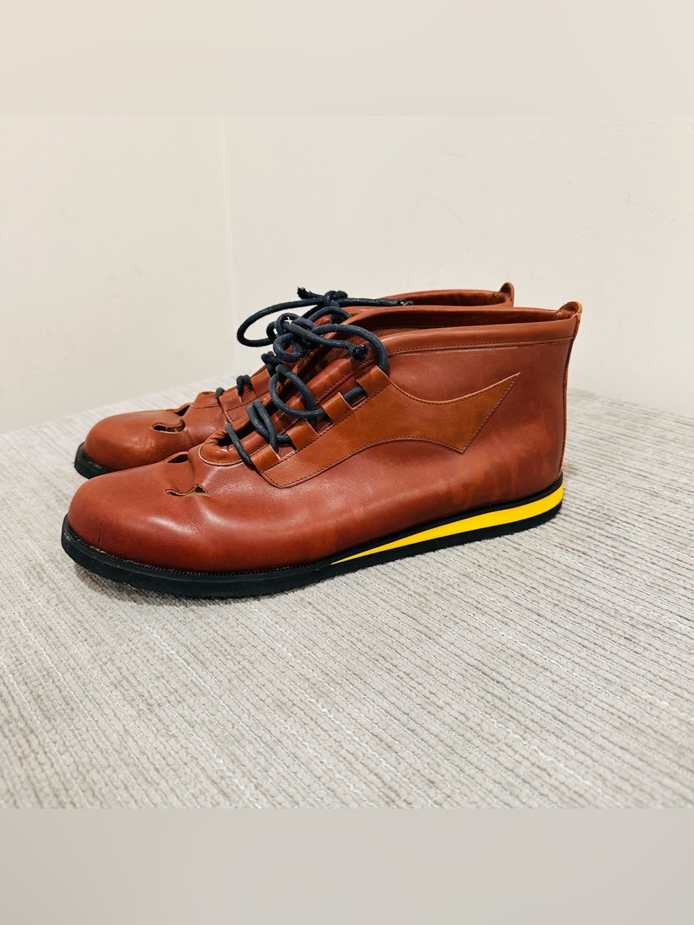 Vtg Pappagallo Plus Brown Leather Boots Made in Italy Women's US 9 Comfort Rare
